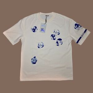 Burberry Men rose-print cotton T-shirt